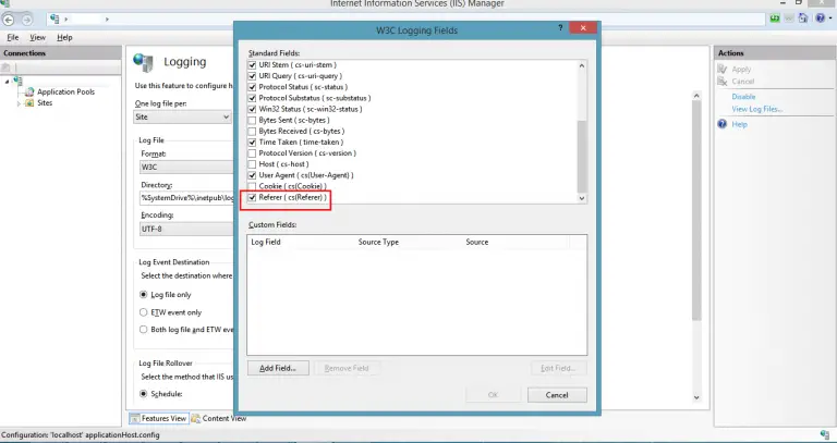 export a list of users from iis log file