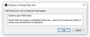 How to retrieve Windows 10 Product Key from BIOS / UEFI / Registry