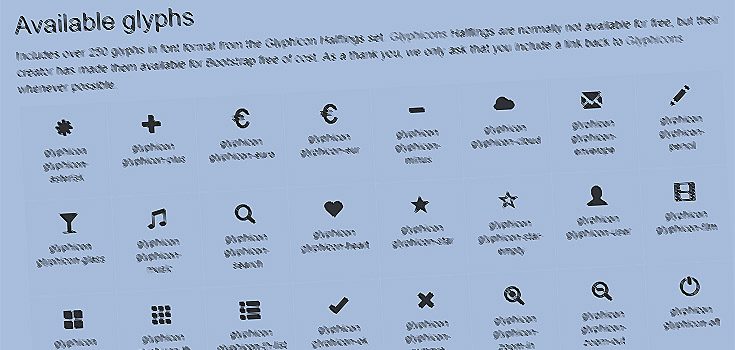 How to use Bootstrap 3 Glyphicons Halflings set with Bootstrap 4