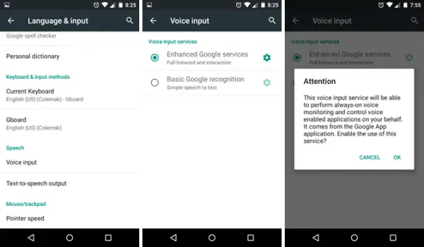 android voice to text